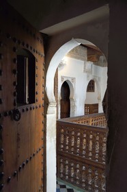 Morocco, High Atlas, Marrakech, Imperial city, Medina listed as World Heritage by UNESCO, Ali Ben Youssef Medersa (Koranic school) housed once 900 students and teachers