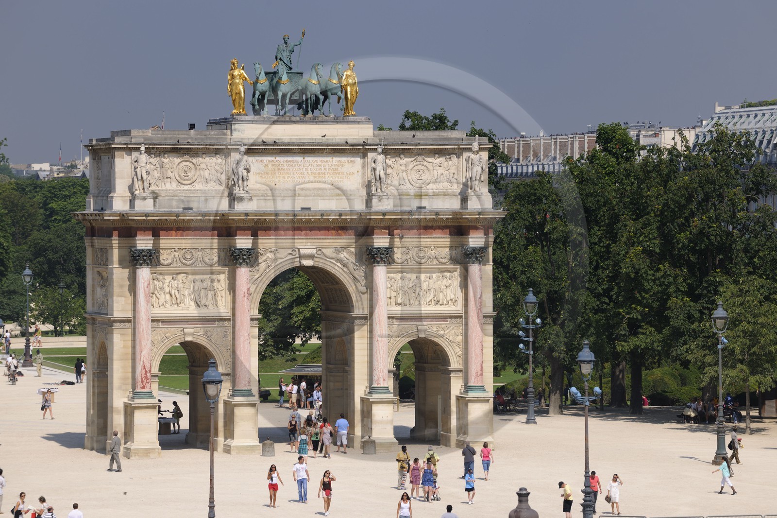 France, Paris (75), Arc de Triomphe de la place du Carrousel du Louvre