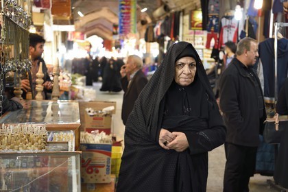 Iran, province d'Ispahan, Ispahan, Bazar-e Bozorg (Grand Bazar), immense bazar couvert qui remonte à près de 1300 ans