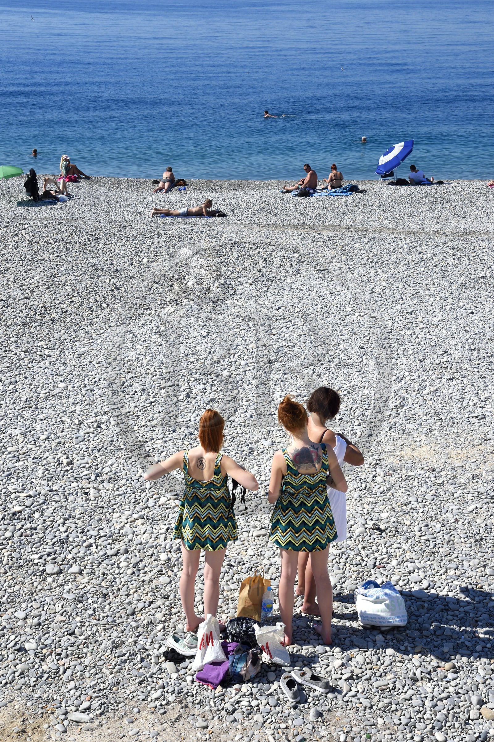 France, Alpes-Maritimes (06), Nice, la plage de la Promenade des Anglais