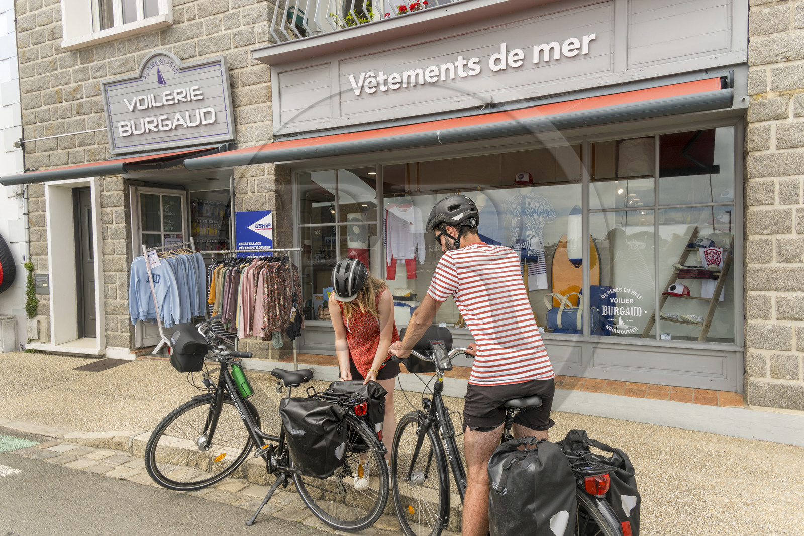 France, Vendée (85), île de Noirmoutier, Noirmoutier-en-l'Ile, randonnée à bicyclette