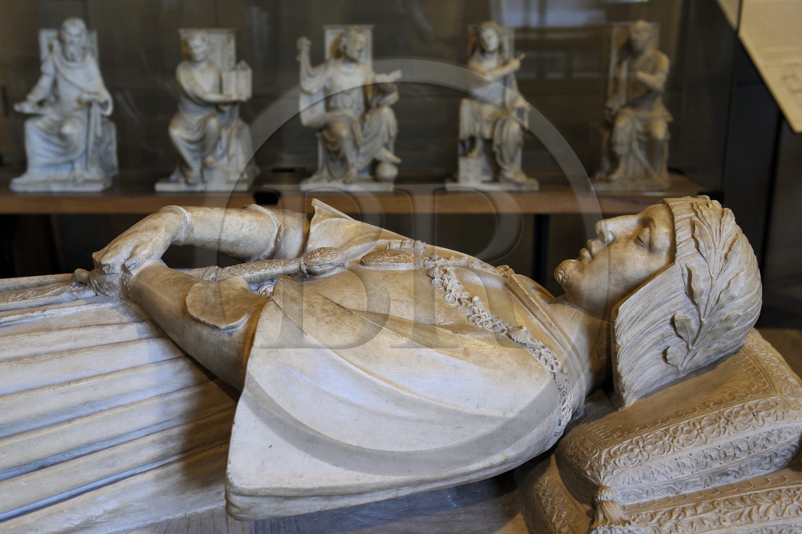 Italy, Lombardy, Milan, Castello Sforzesco (Sforza Castle), Museum of Ancient Art, Lying of the funeral monument of Gaston de Foix by Agostino Busti said Bambaia