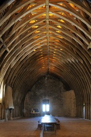 France, Loiret (45), Vallée de la Loire classée Patrimoine Mondial de l' UNESCO, Sully-sur-Loire, charpente, mention obligatoire : Châteaux de Sully-sur-Loire, propriété du département du Loiret