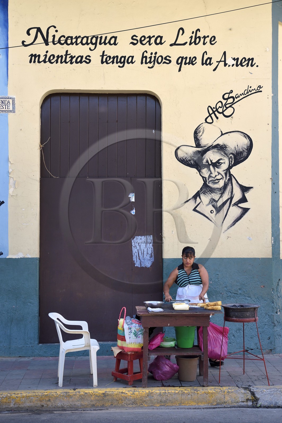 Nicaragua, Leon, murals of the Sandinista Revolution, Quote of General Augusto César Sandino