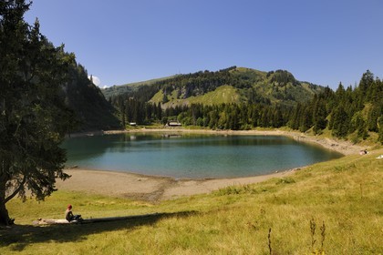Switzerland, Canton of Vaud, Villars sur Ollon, Chavonnes lake