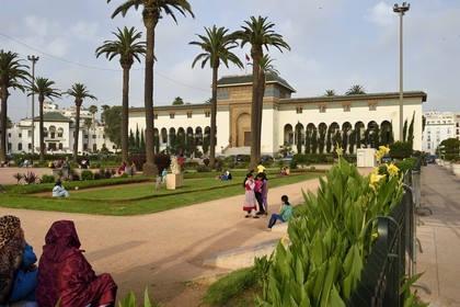 Morocco, Casablanca, the courthouse on Mohammed V square built between 1920 and 1923 by architect  Joseph Marrast