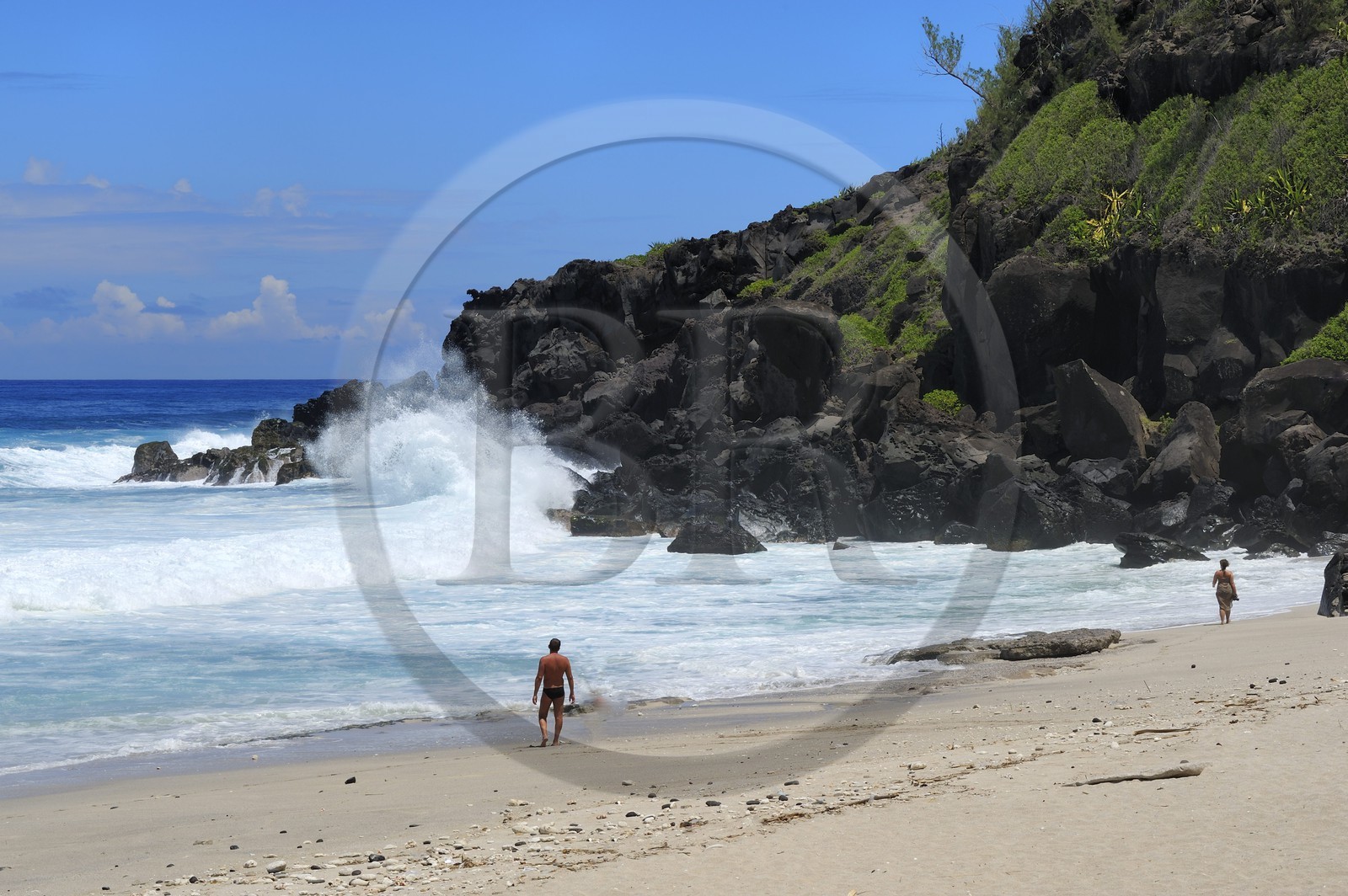 France, île de la Réunion, la côte sud, plage de Grand-Anse