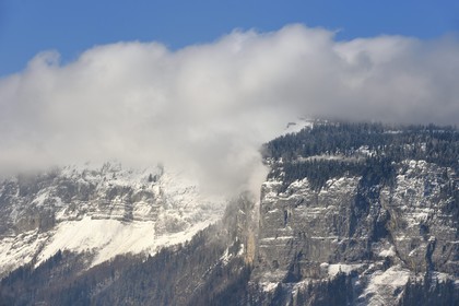 France, Haute-Savoie (74), Arâches-la-Frasse, la Chaine de montagne des Aravis