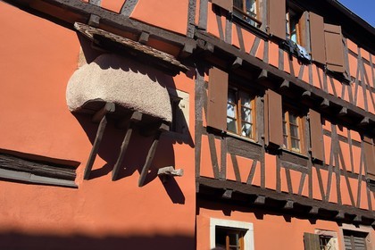 France, Bas-Rhin (67), Route des vins d'Alsace, Westhoffen, ancien quartier juif, four exterieur qui permettait de maintenir au chaud le plat de chabbat