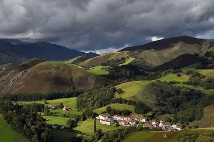 France, Pyrenees Atlantiques, Basque Country, Aldudes valley, the village of Urepel