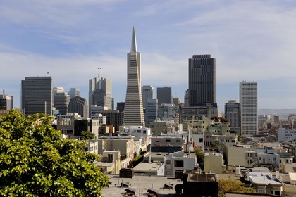 United States, California, San Francisco, Financial District, Transamerica Pyramid Building by the architect William Leonard Pereira