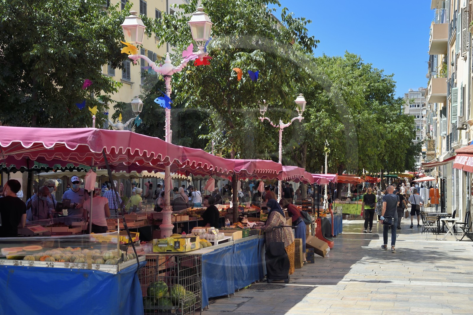 France, Var (83), Toulon, le marché du Cours Lafayette