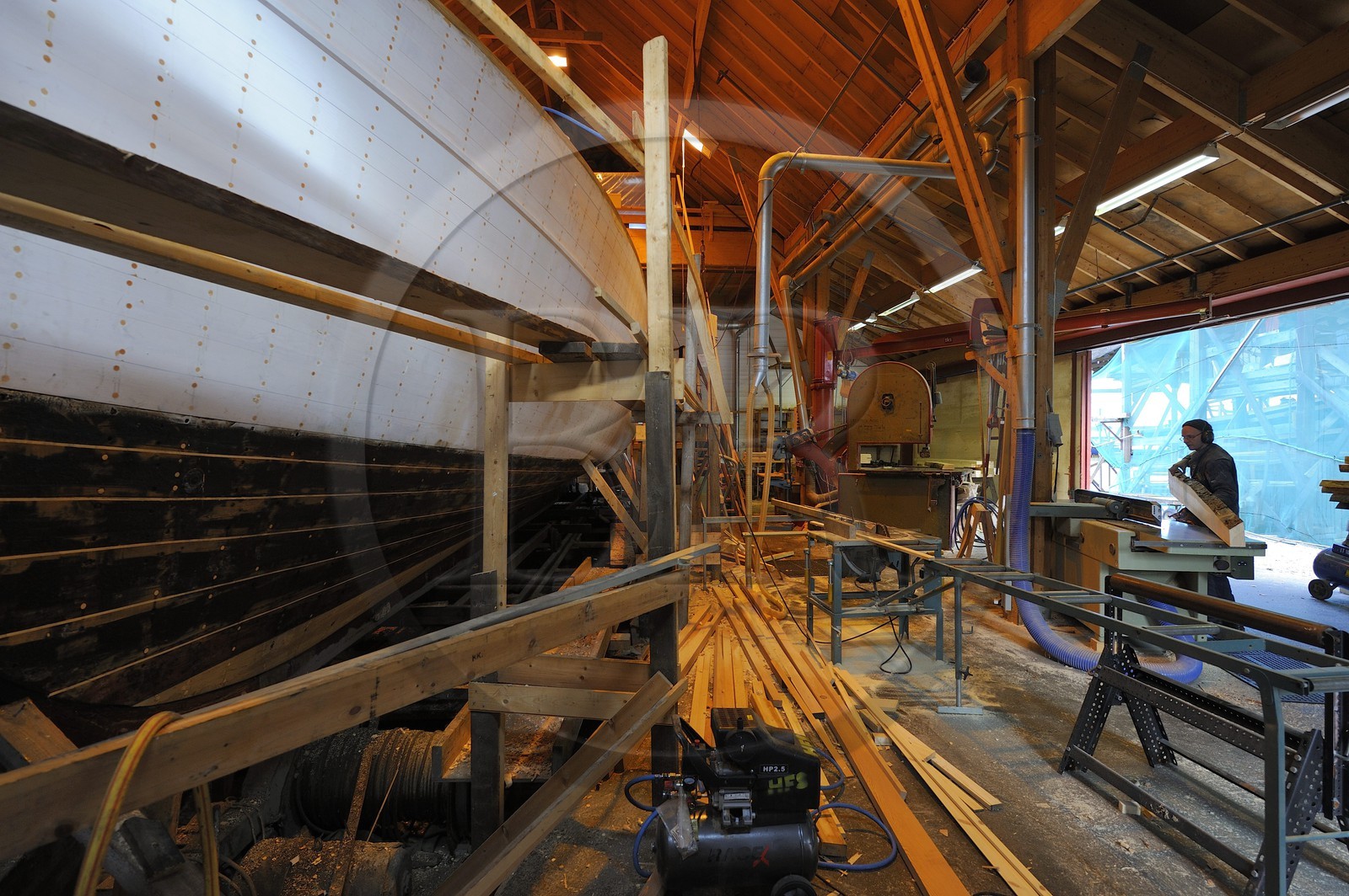 Norway, Hordaland County, Norheimsund, Fartoyvernsenter Boat Preservation Centre, renovation workshop