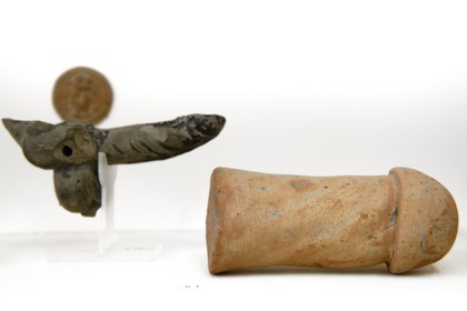 Grèce, île de Delos, classée Patrimoine Mondial de l'UNESCO, site Grèce, île de Delos, classée Patrimoine Mondial de l'UNESCO, site archéologique de Délos, le musée archéologique, phallus