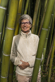 France, Gard, Generargues towards Anduze, Bambouseraie en Cévennes (Bamboo garden), President and Director Muriel Nègre