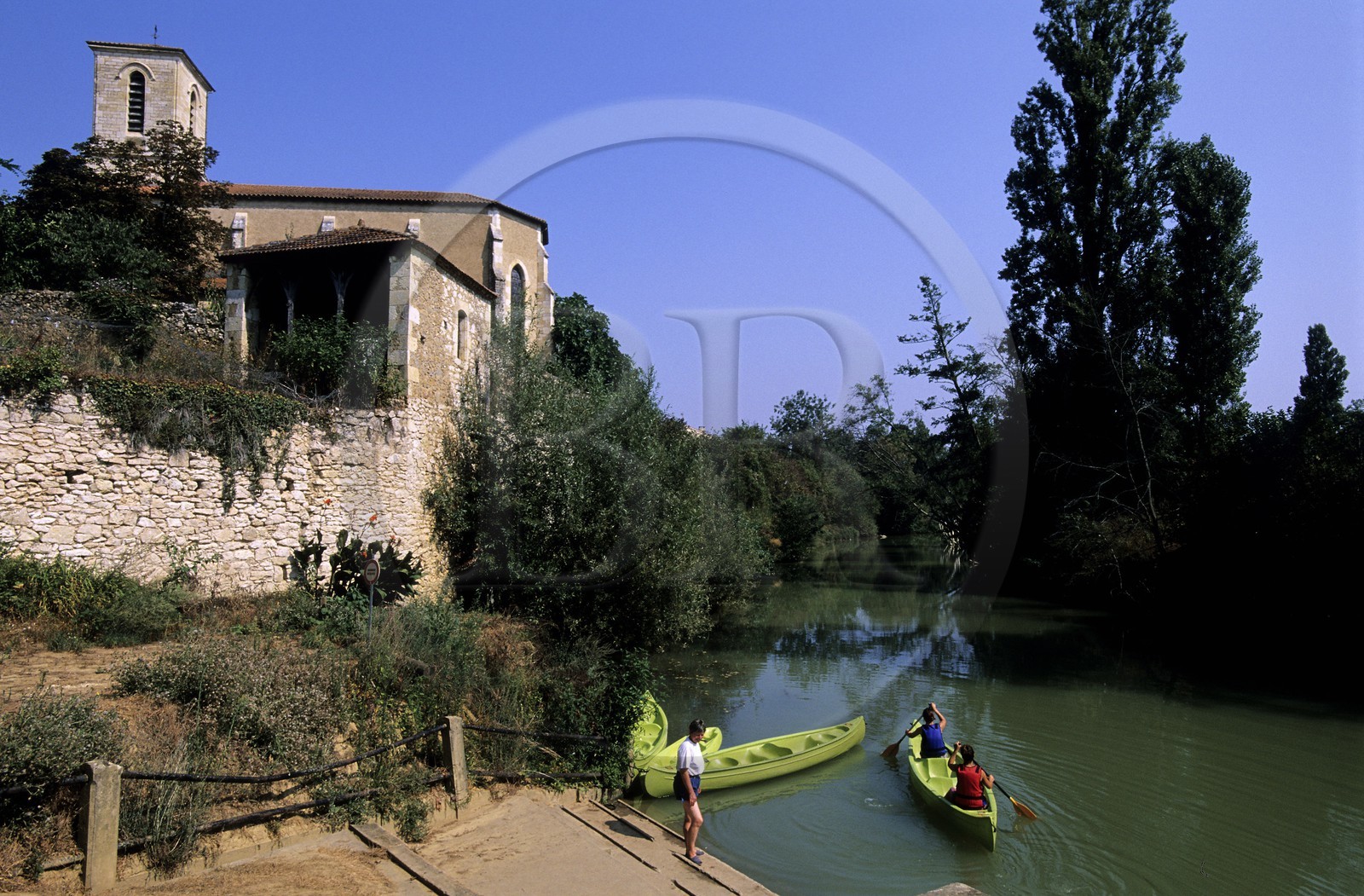 France, Gers (32), canoë sur la rivière Baïse à Beaucaire