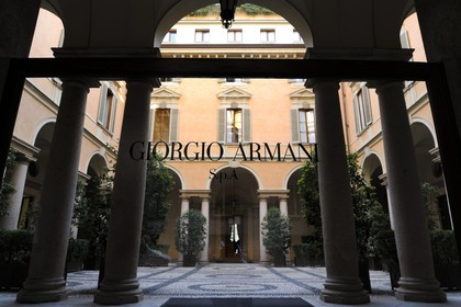 Italie, Lombardie, Milan, siège social de Giorgio Armani dans un palais de la via Borgonuovo