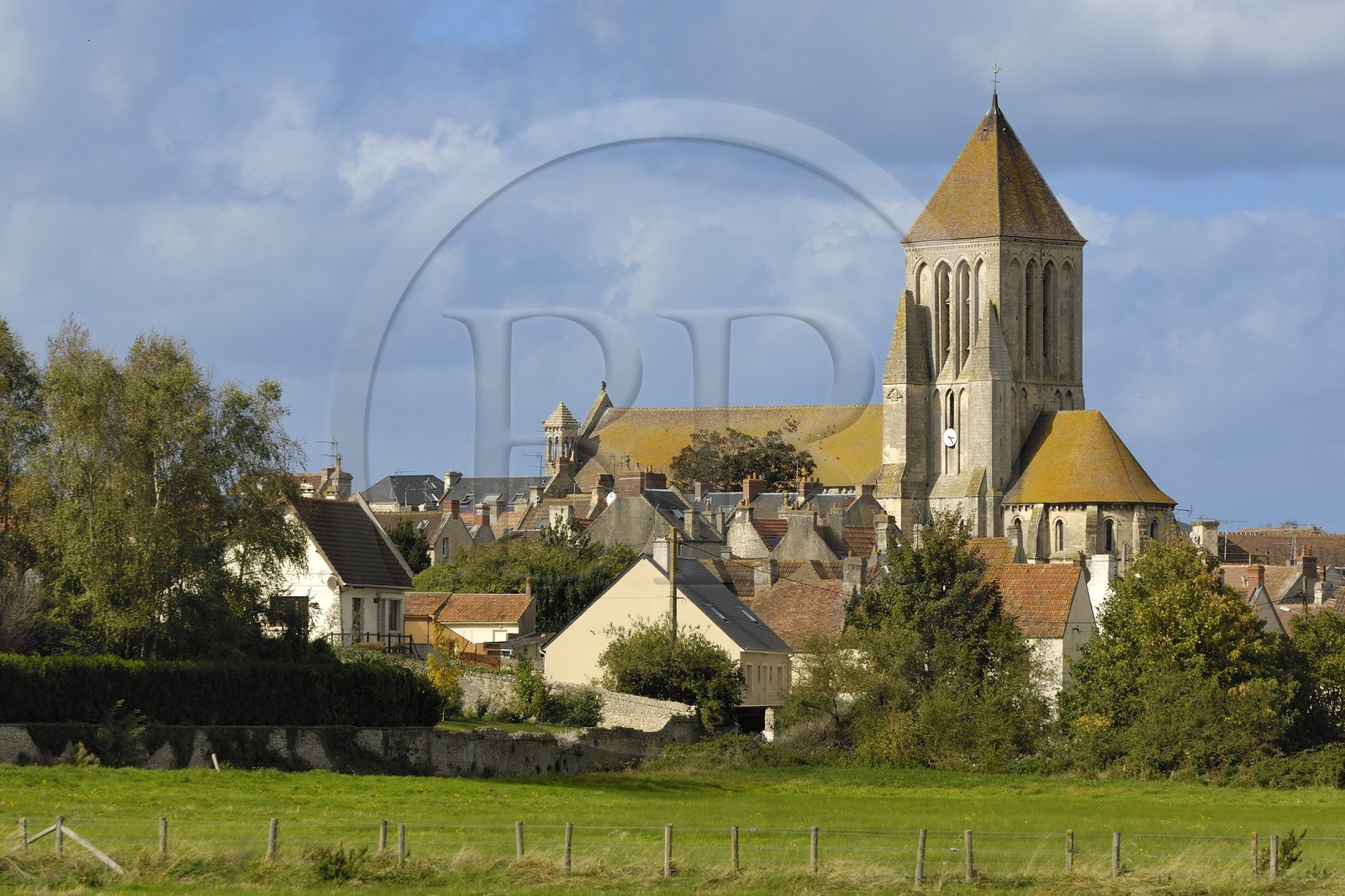 France, Calvados (14), Cote de Nacre, Ouistreham-Riva-Bella, église Saint-Samson