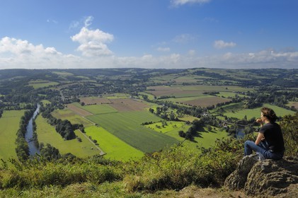 France, Calvados, Suisse normande (Norman Switzerland), Clecy, the Orne river valley seen from the Road of the Crests