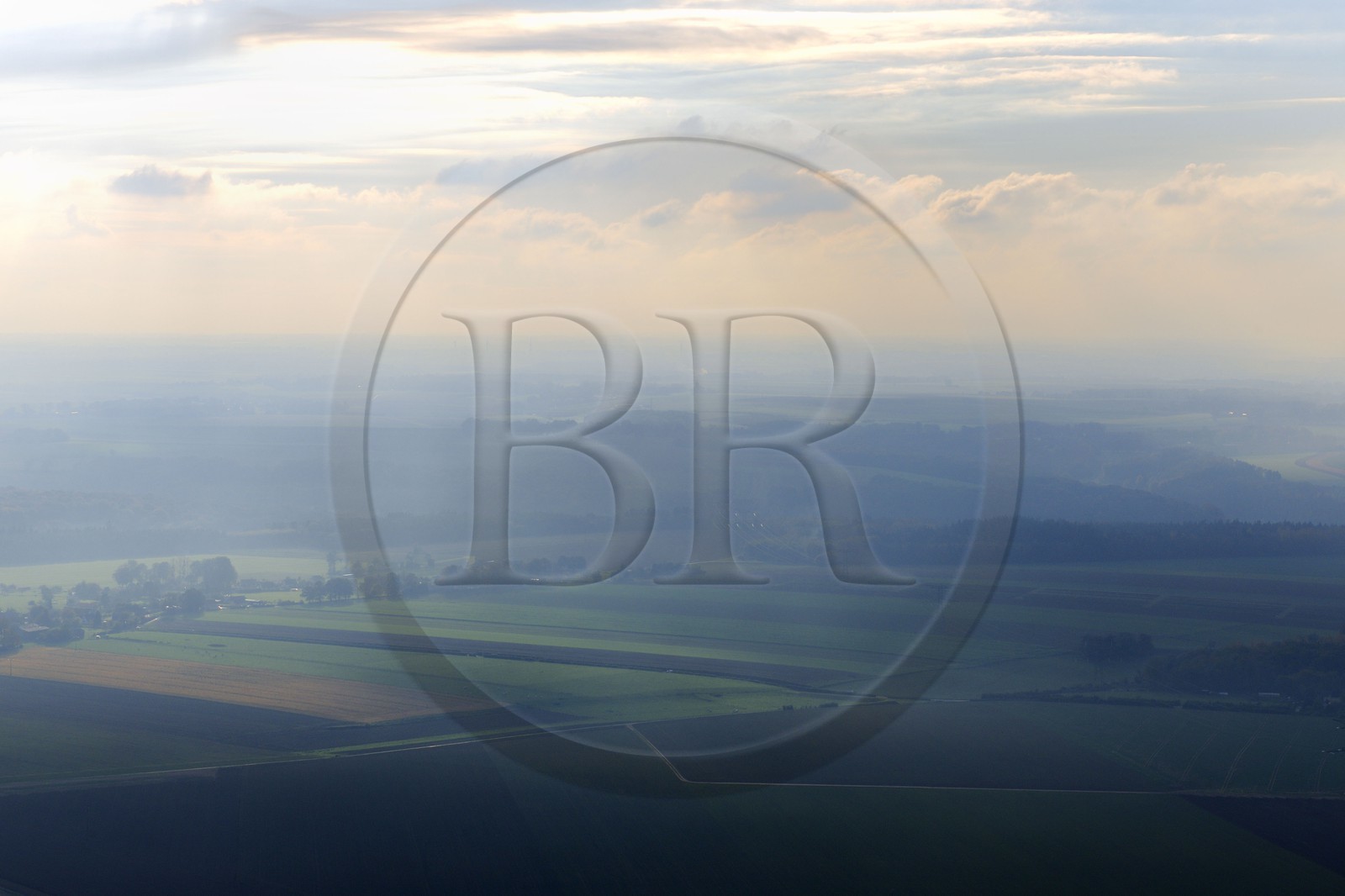 France, Seine-Maritime (76), Saint-Germain-d'Etables, la campagne normande (vue aérienne)