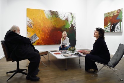 France, Paris (75), Galerie RX, Hermann Nitsch, artiste contemporain autrichien, cofondateur du mouvement Wiener Aktionismus (Actionnisme viennois)