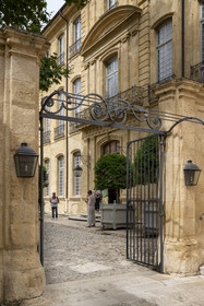 France, Bouches du Rhone, Aix en Provence, Mazarin district, Hotel de Caumont, 18th century private mansion which became the Caumont Art Center,