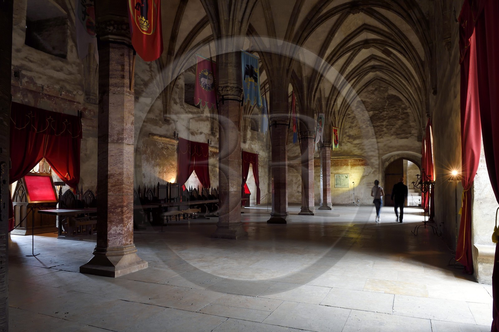 Romania, Transylvania, Hunedoara, Hunyad Castle or Corvin Castle, the diet room