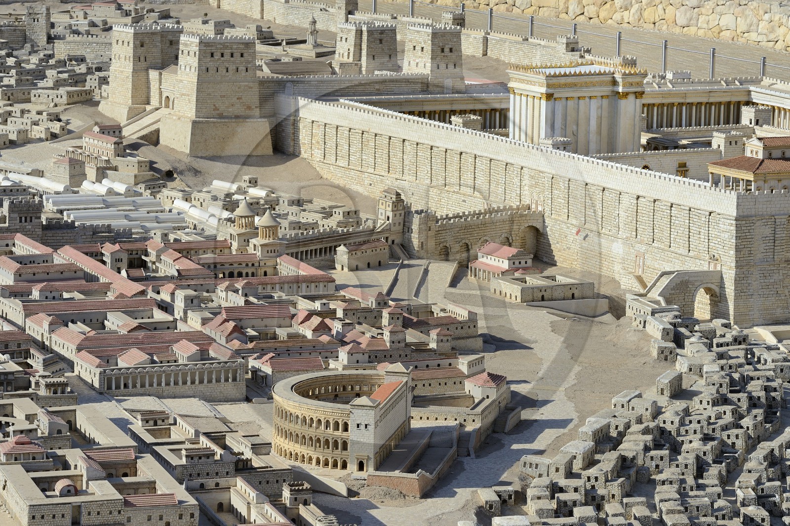 Israel, Jérusalem, quartier de Guivat Ram, musée d'Israel,   de Jérusalem à l'époque du Second Temple sous Hérode 1er le Grand, réplique du Temple d'Hérode