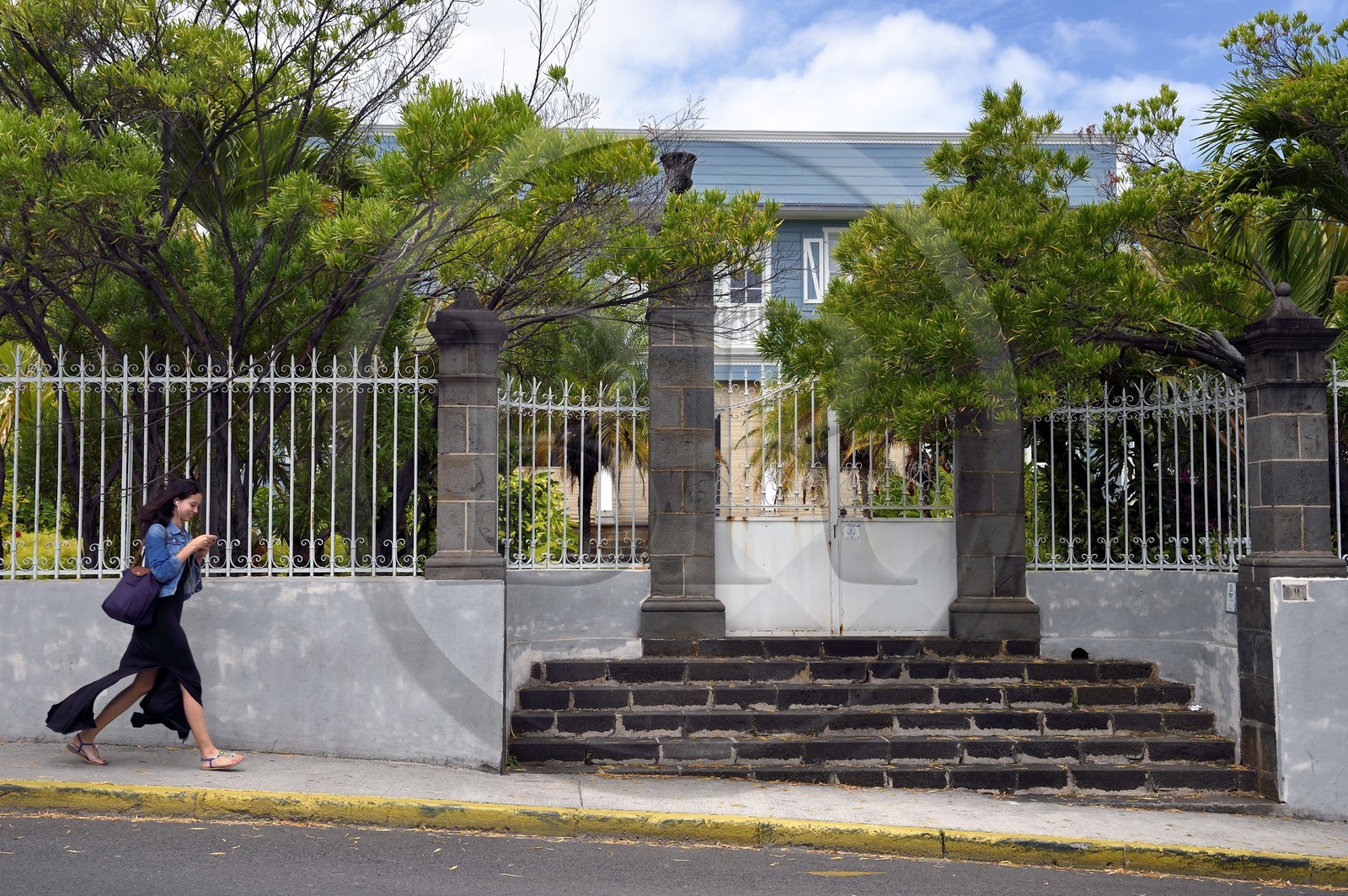 France, Ile de la Reunion, ville de Saint-Pierre, la maison Orré rue Désiré-Barquissau construite entre 1825 et 1856