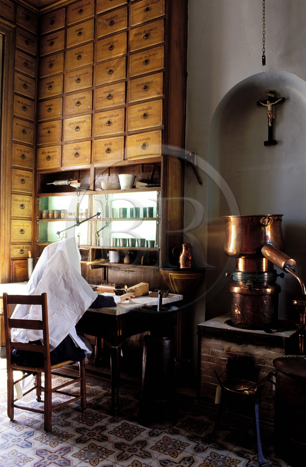 France, Saône-et-Loire (71), Chalon-sur-Saône, ancienne pharmacie de l' hôpital Saint-Laurent