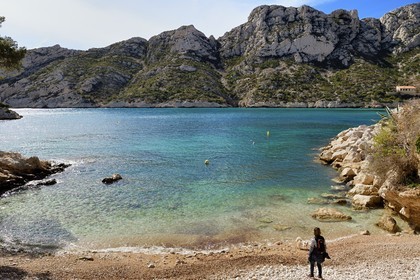 France, Bouches-du-Rhône (13), Marseille, Parc national des Calanques, Calanque de Sormiou