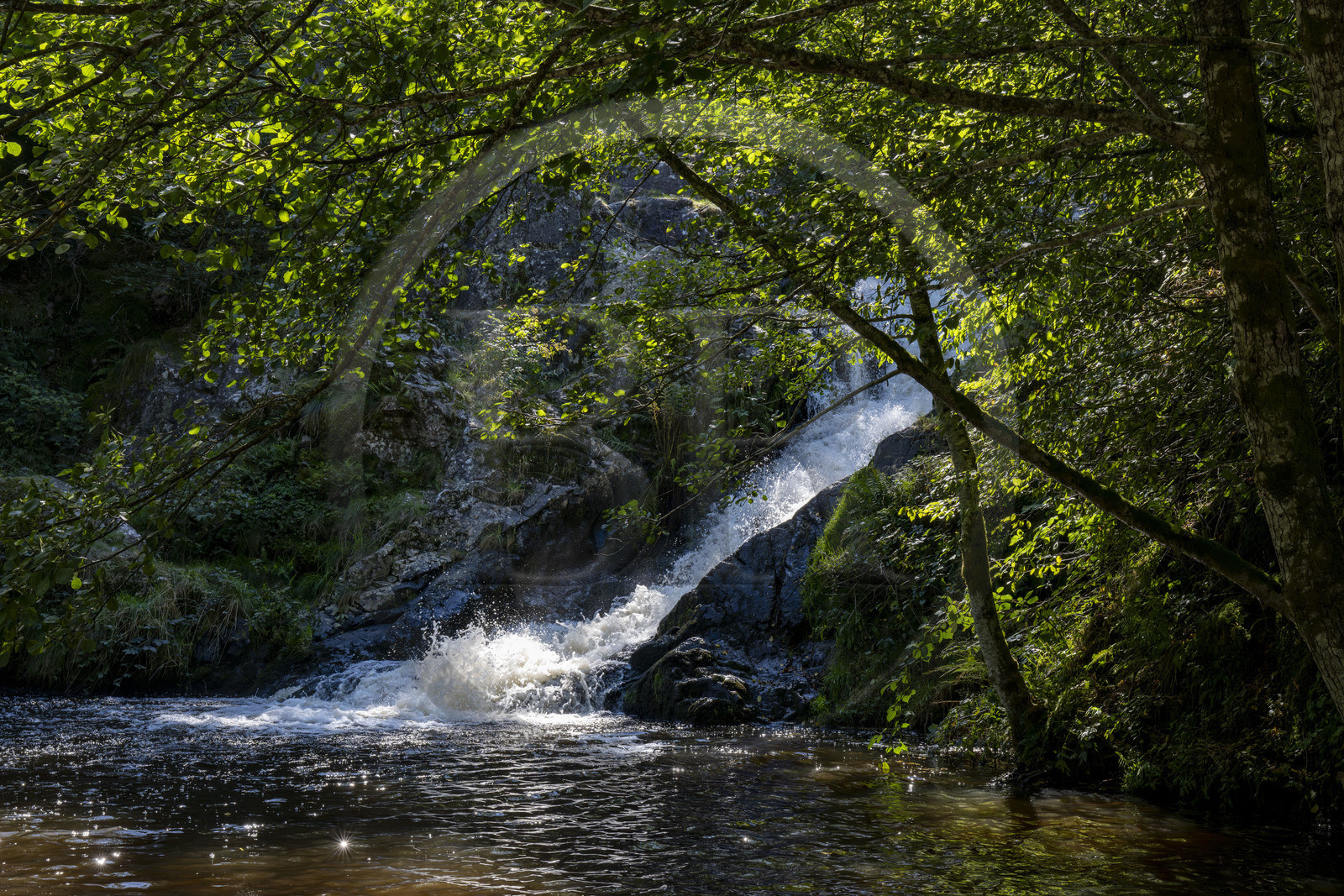 France, Nièvre (58), Parc naturel régional du Morvan, Gouloux, le Saut de Gouloux et la rivière du Caillot