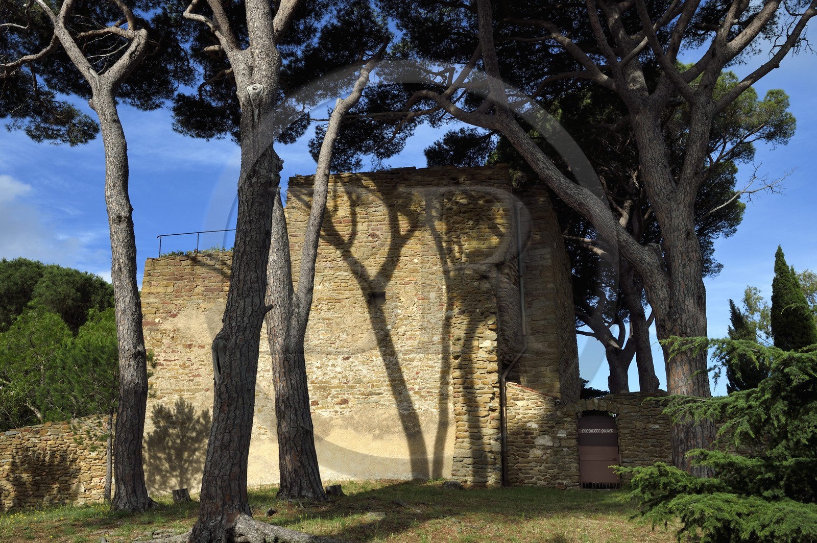 France, Var (83), Bormes-les-Mimosas, vestiges du château des Seigneurs de Fos, dans le haut du vieux village