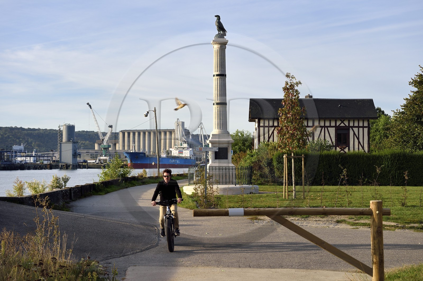 France, Seine-Maritime (76), Val-de-la-Haye, colonne Napoléon érigée en 1844, en souvenir du  transbordement des restes mortels de Napoléon Ier lors du retour de Saint Hélène, le 9 décembre 1840