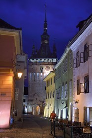Romania, Transylvania, Sighisoara, one of the seven saxon fortified cities in Transylvania, listed as World Heritage by UNESCO, Turnul cu ceas (the clock tower) in the citadel
