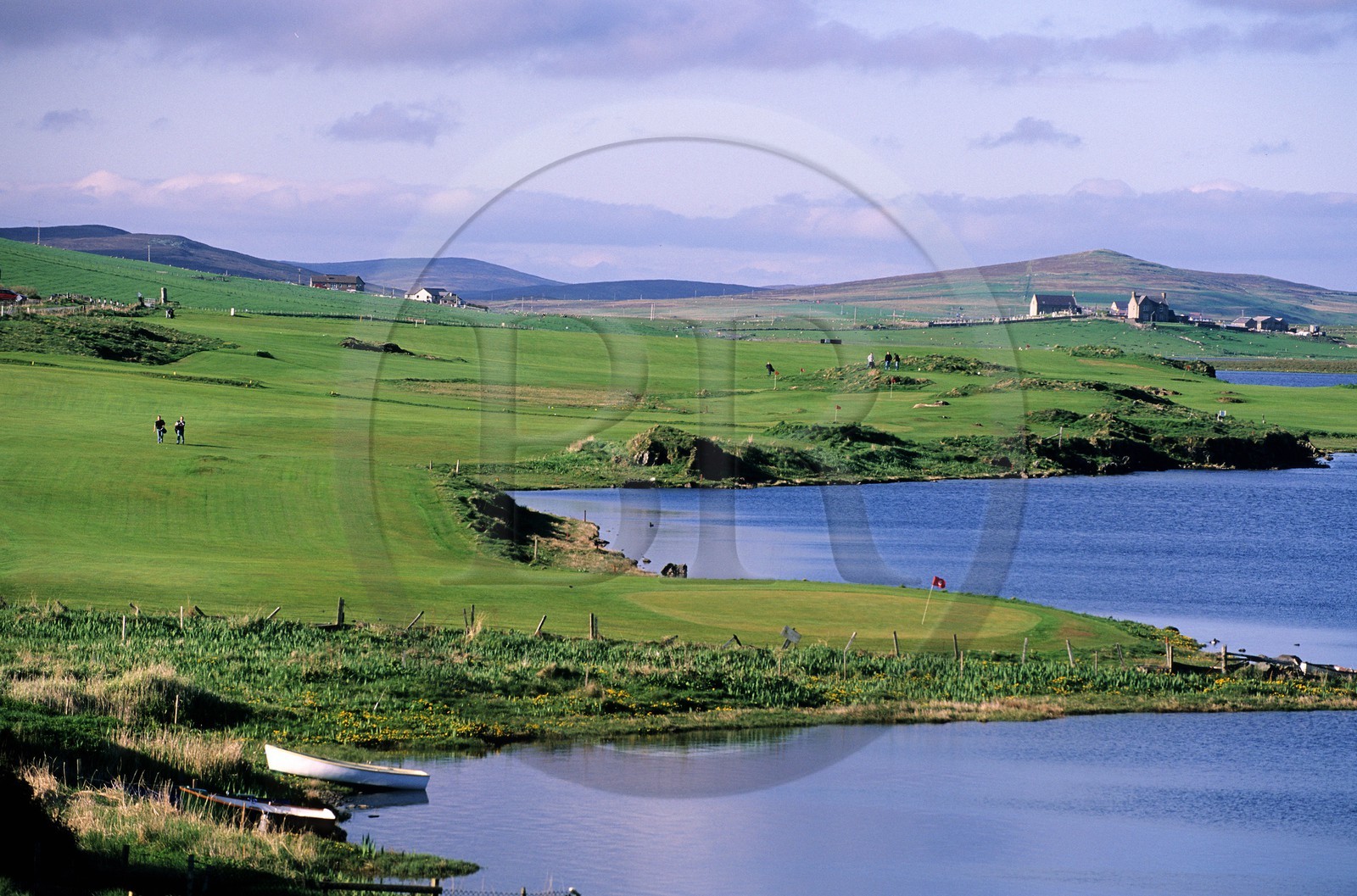 Royaume-Uni, Ecosse, les Shetland, Mainland, golf du Loch of Tingwall