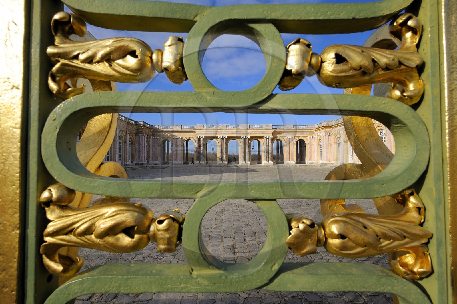 France, Yvelines, Chateau de Versailles, listed as World Heritage by UNESCO, entrance gate of the Grand Trianon