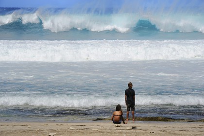 France, île de la Réunion, la côte sud, plage de Grand-Anse