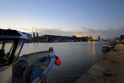 France, Loire-Atlantique (44), port et bassin de Saint-Nazaire, ancienne base sous-marine