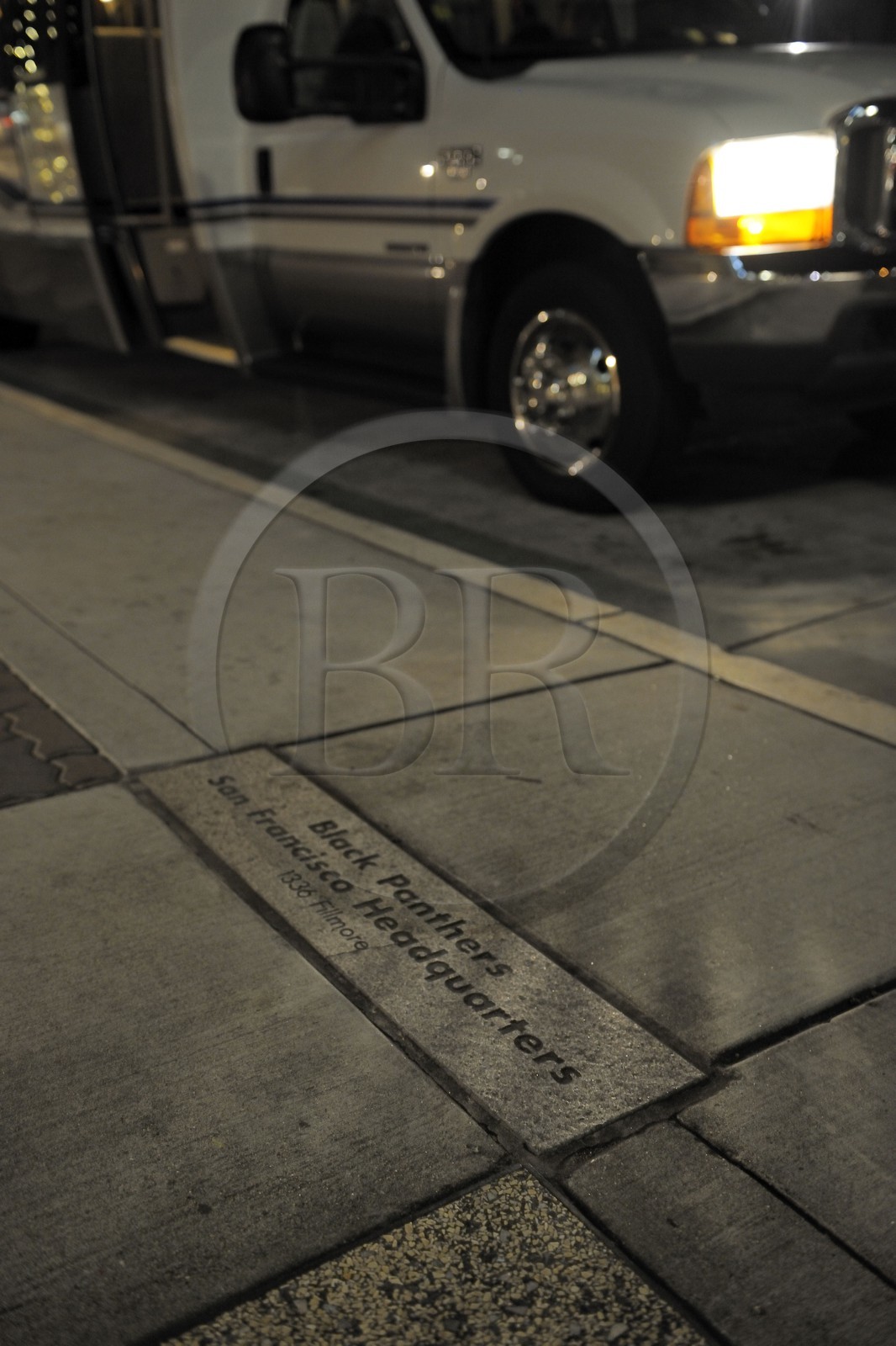 United States, California, San Francisco, commemorative plaque of the Black Panthers