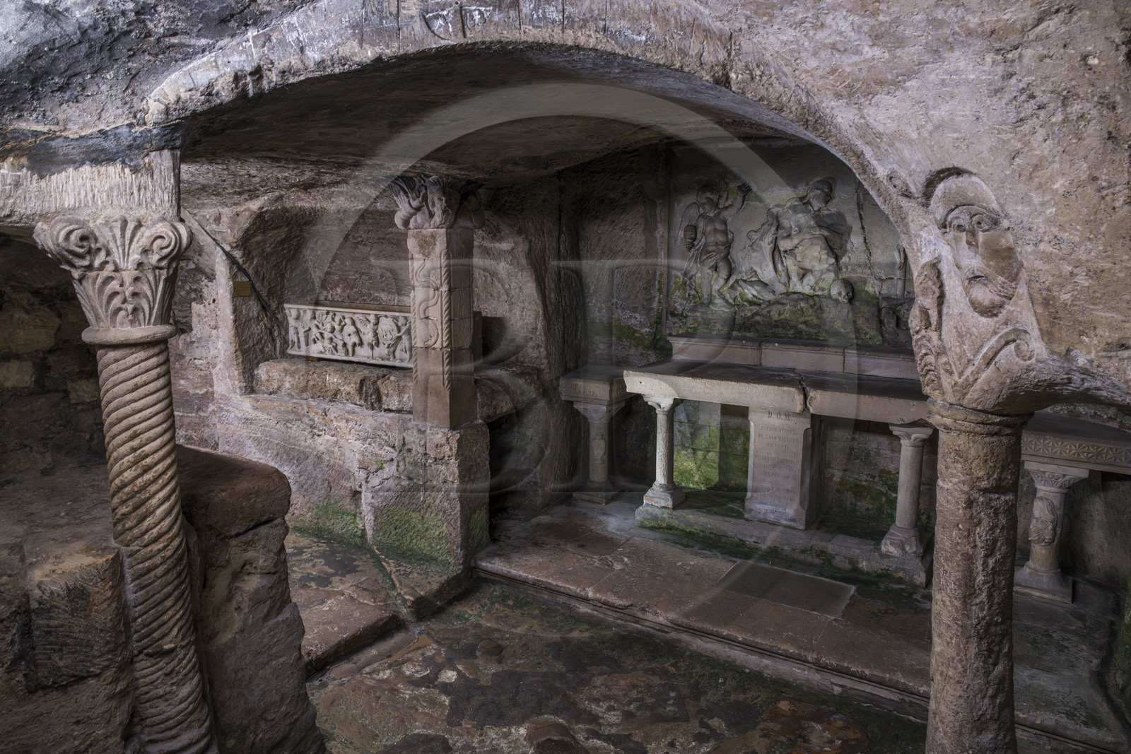 France, Bouches-du-Rhône (13), Marseille, Le Vieux Port, Abbaye Saint Victor, la crypte, chapelle Saint-Lazare