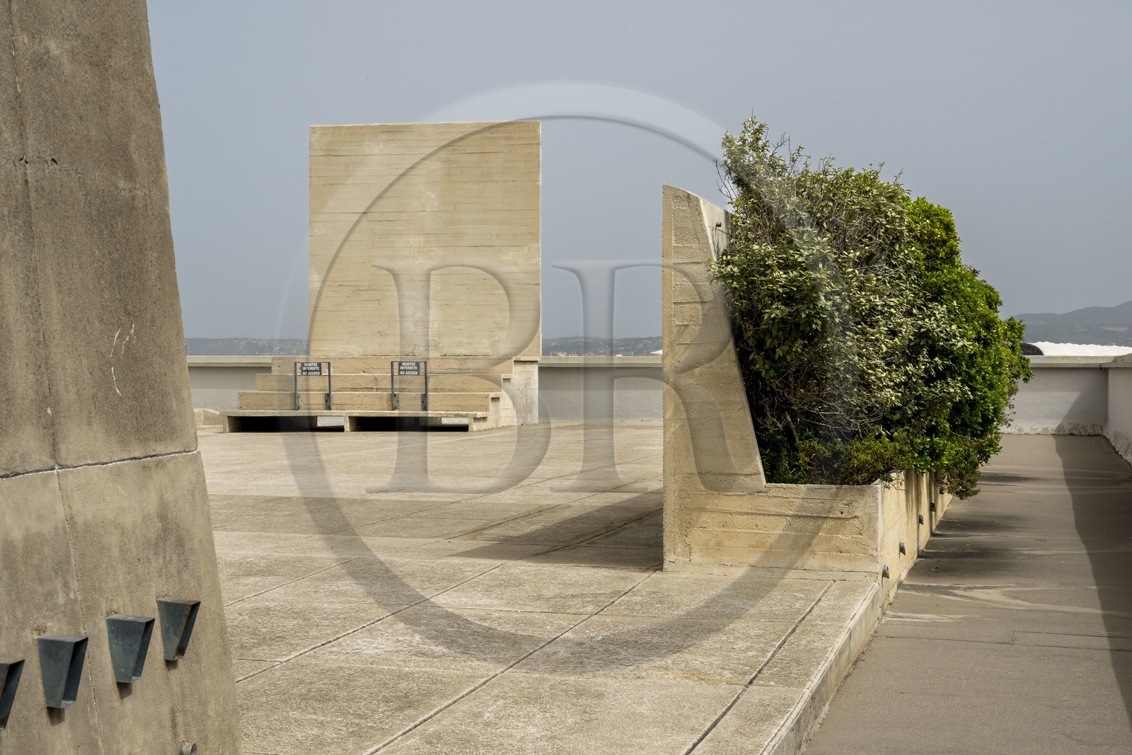 France, Bouches-du-Rhône (13), Marseille, oeuvre architecturale de Le Corbusier, classée Patrimoine Mondial de l'UNESCO, la Cité Radieuse par l'architecte Le Corbusier, toit-terrasse