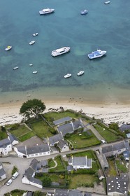 France, Finistère (29), Ile de Batz (vue aérienne)