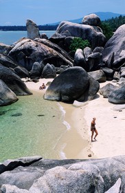 Thailand, Samui islands archipelago, Samui Koh, Laai beach and its wonderful rocks