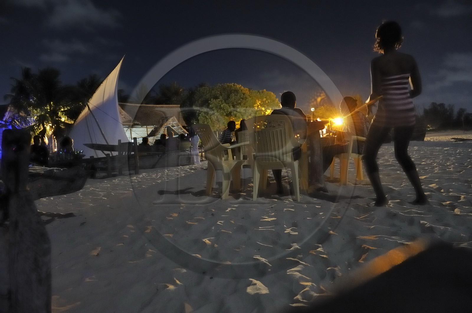 Tanzania, Dar es-Salaam, the restaurant bar and concert place Cine Club located at Mikocheni on the beach