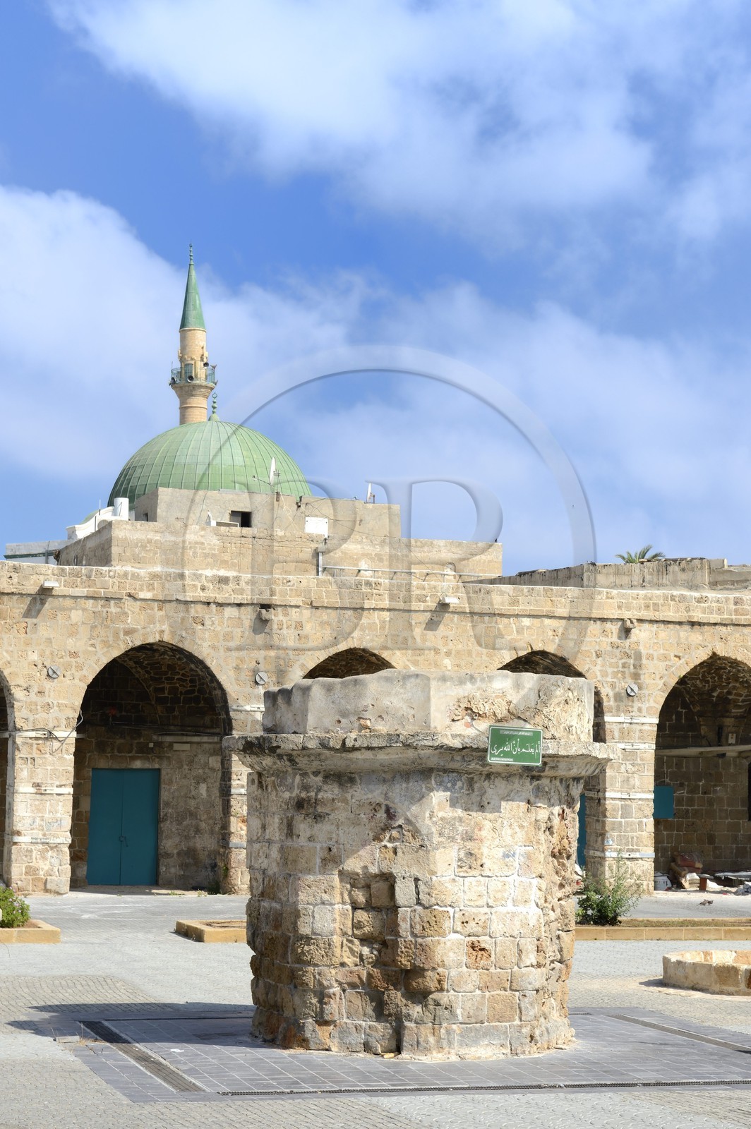 Israel, district Nord, Galilée, Acre (Akko), vieille ville, classée Patrimoine Mondial de l'UNESCO, la ville ottomane, la mosquée Jezzar Pasha