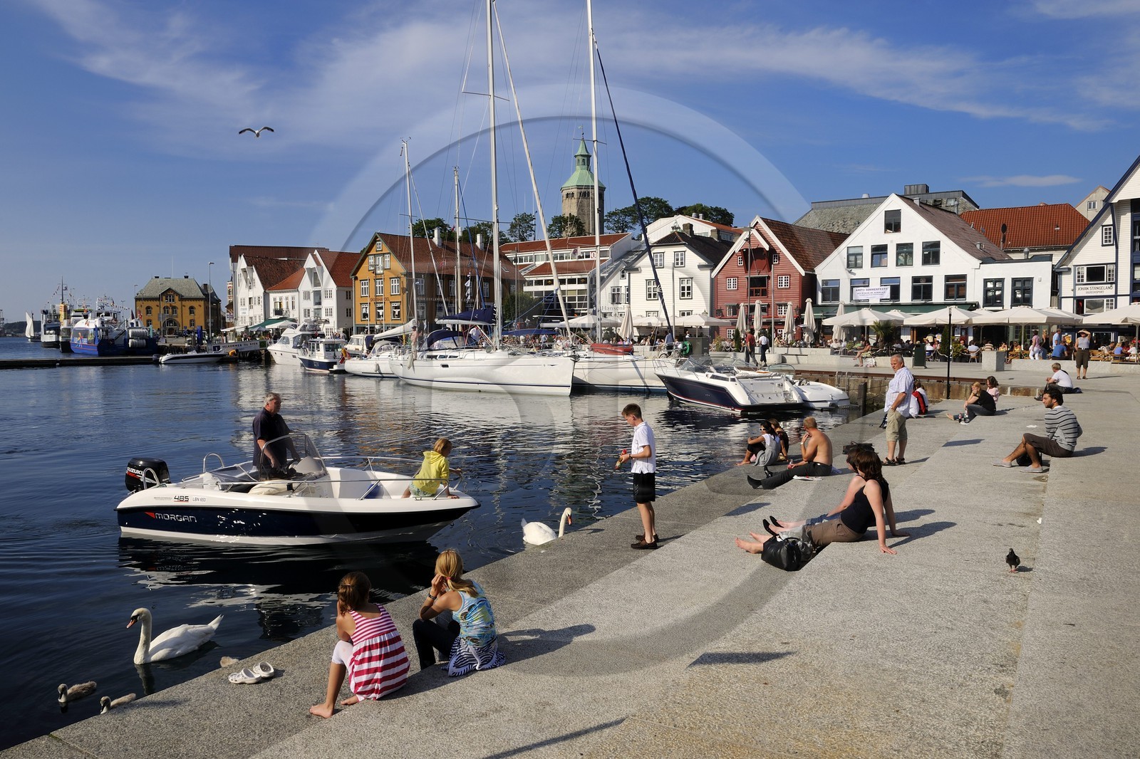 Norway, Rogaland County, Stavanger, the old harbour (Vagen)