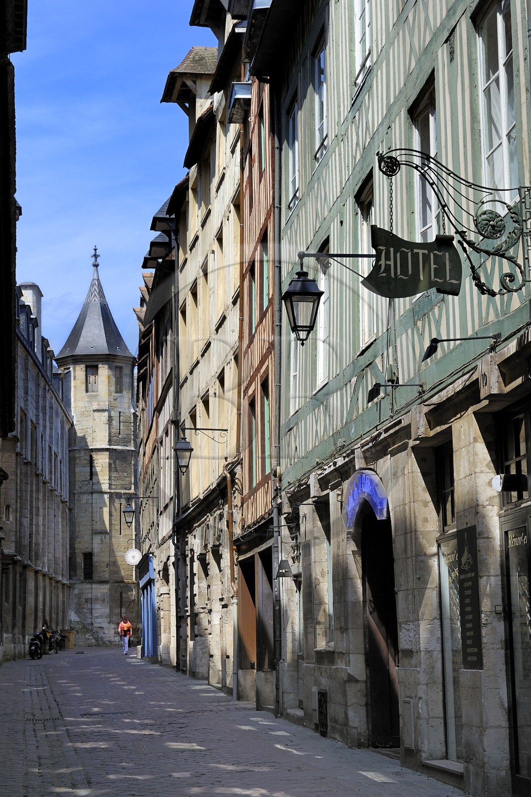 France, Seine Maritime, Rouen, the medieval street Saint-Romain
