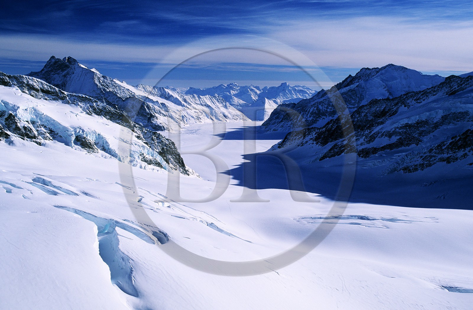 Switzerland, region of Bern (Bernese Oberland), glacier of the Jungfrau