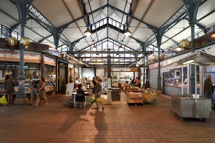 France, Dordogne, purple Perigord, Bergerac, the covered market